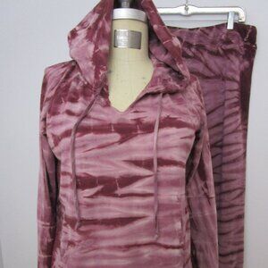 Tie Dye Casual Set Hoodie Pullover Elastic Lounge Pants